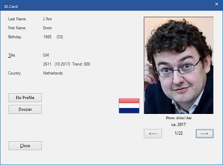 Player search in ChessBase 14