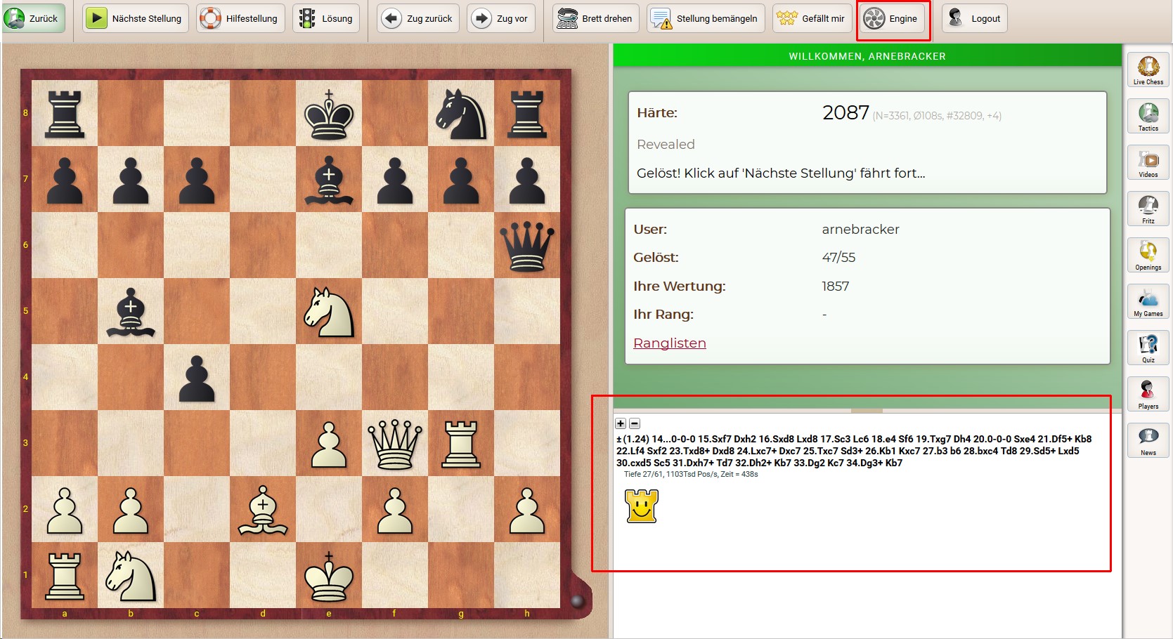 schach lernen und online spielen bei chessbase