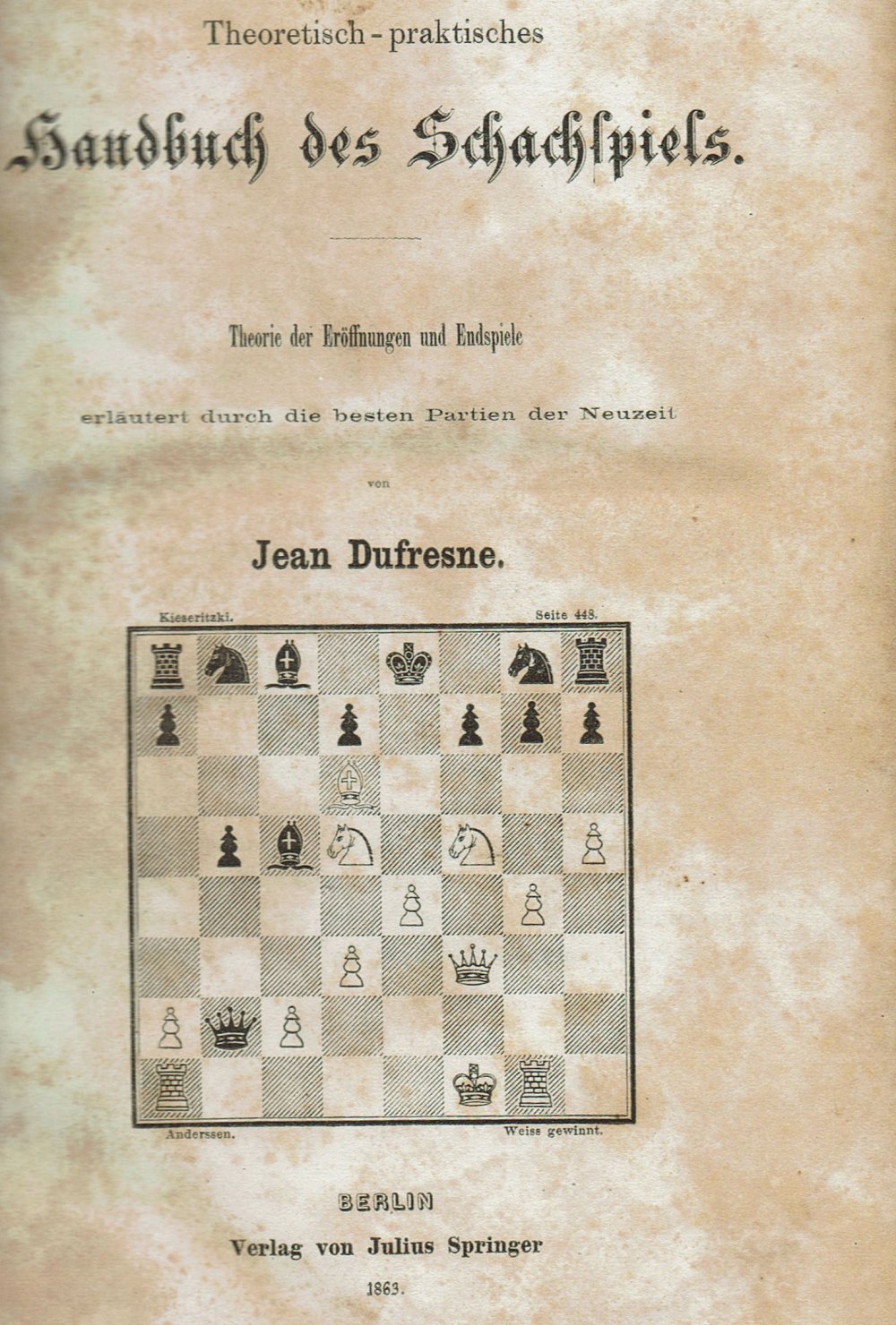 Jean Dufresne Meister mit Holz und Feder ChessBase