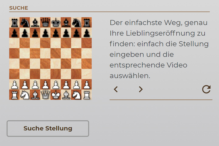 Das Stellungs-Suchbrett im ChessBase Videoportal