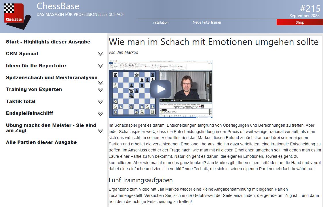 ChessBase Magazin Show zur Ausgabe 146 Februar 2012 