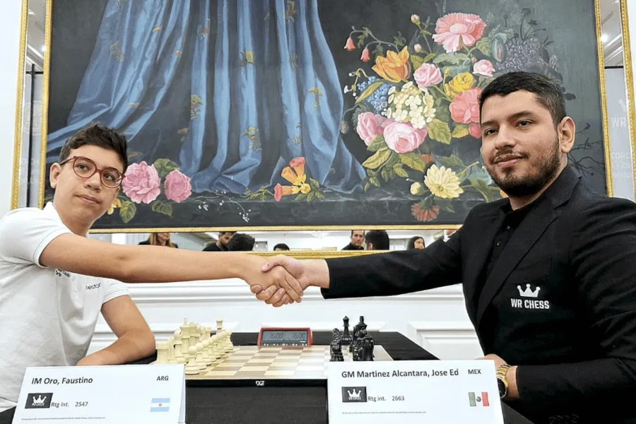 Chess news — Faustino Oro blitzt besser als Blitzspezialist José Martínez