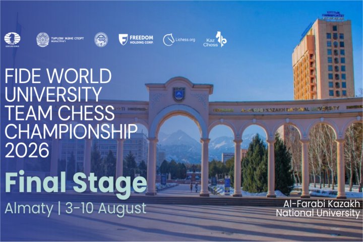 Chess news — Almaty richtet die erste FIDE-Universitäts-Mannschaftsweltmeisterschaft aus
